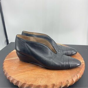 Nehera Designer wedge Leather pointed toe cap toe Sz 39 Sz 8.5